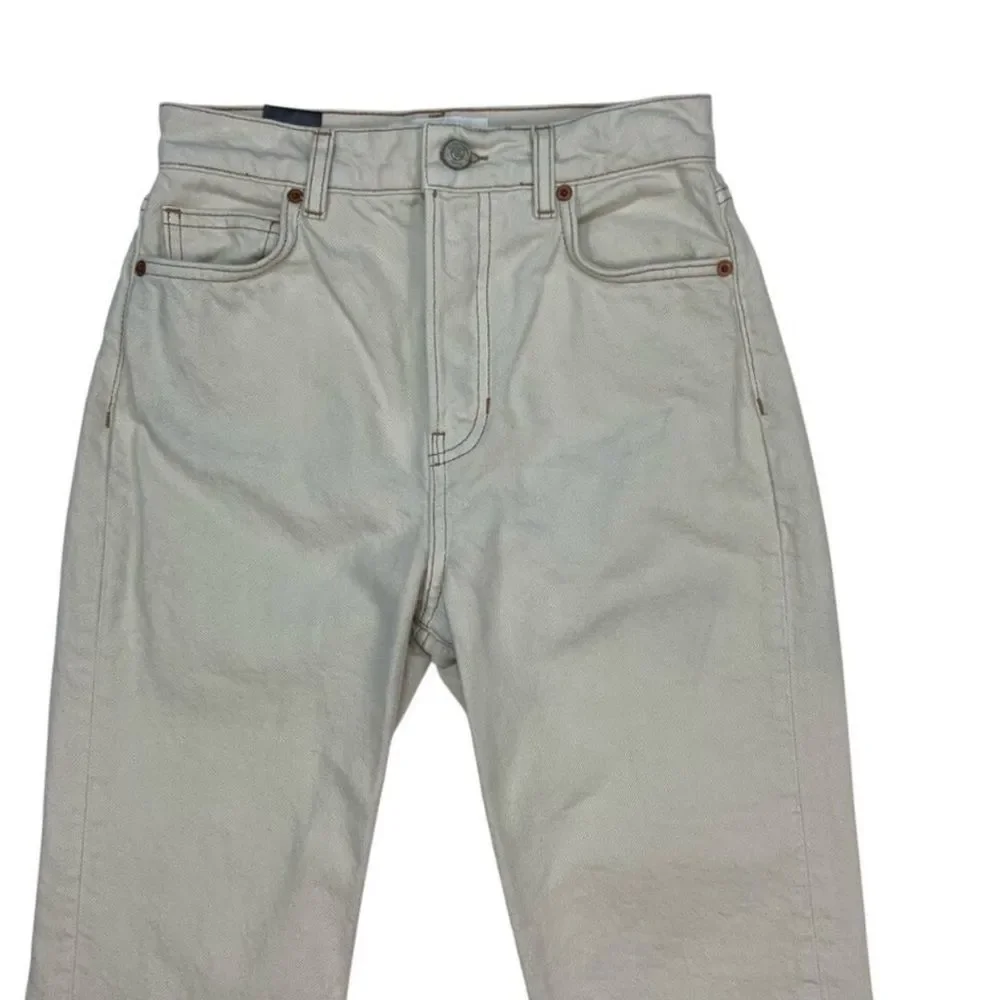 Reformation Cynthia High Rise Straight Jeans Bone New with tags! - Picture 9 of 16